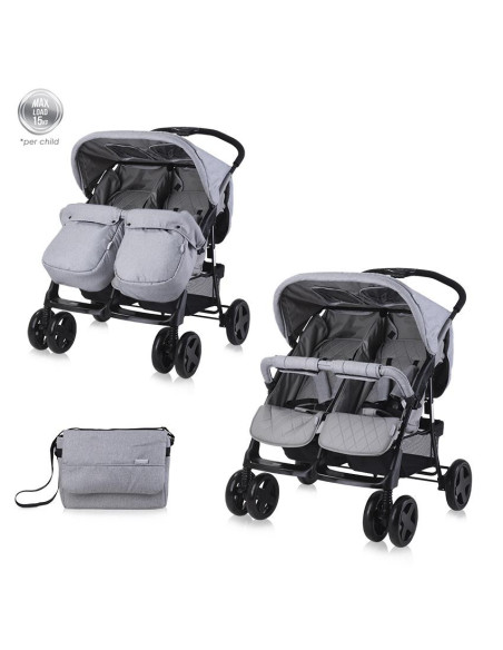10020072386,Carucior pentru Gemeni Twin, Cool Grey