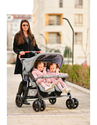 10020072386,Carucior pentru Gemeni Twin, Cool Grey