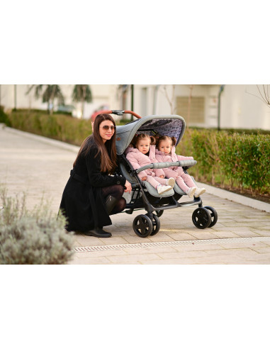 10020072386,Carucior pentru Gemeni Twin, Cool Grey