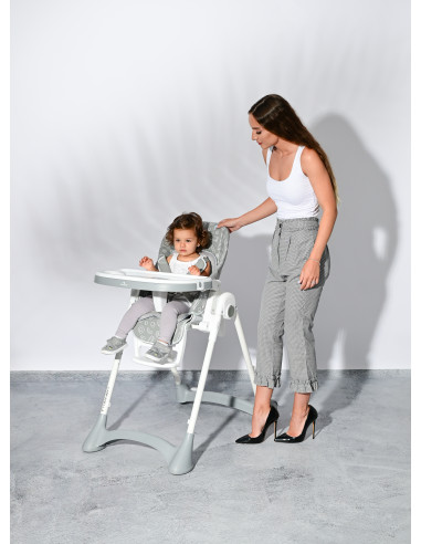 10100412322,Scaun de masa, Campanella, reglabil, 6-36 luni, Grey Parrots