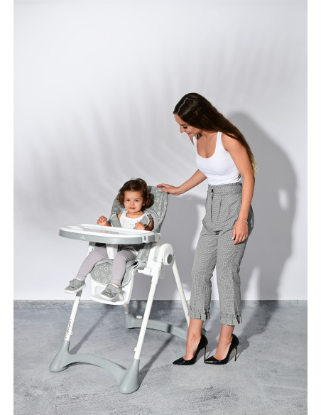 10100412322,Scaun de masa, Campanella, reglabil, 6-36 luni, Grey Parrots