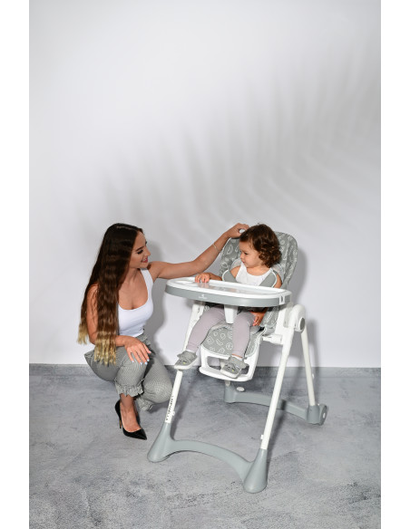 10100412323,Scaun de masa, Campanella, reglabil, 6-36 luni, White Fluff