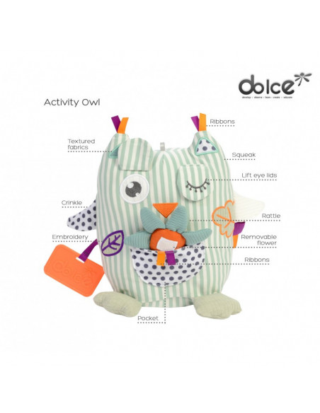 Bufnita, jucarie interactiva cu activitati, Dolce,96006