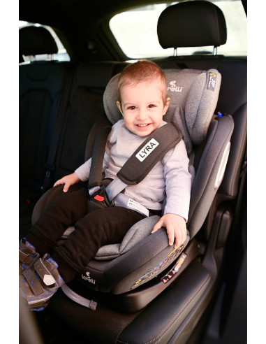 10071452339,Scaun auto Lyra Isofix, rotativ 360 grade, 0-36 kg, Black & Grey