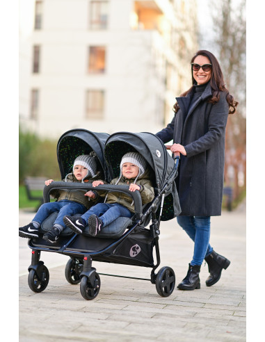 10021542305,Carucior pentru gemeni Duo, Black