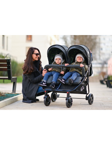 10021542305,Carucior pentru gemeni Duo, Black
