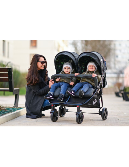 10021542305,Carucior pentru gemeni Duo, Black