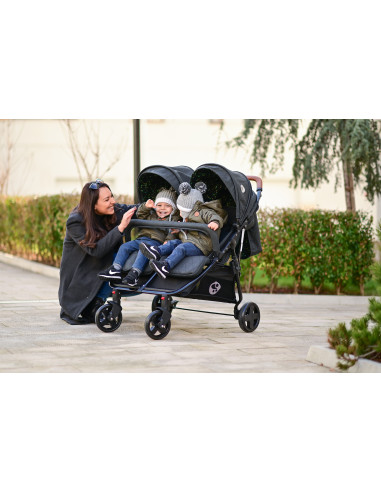 10021542305,Carucior pentru gemeni Duo, Black