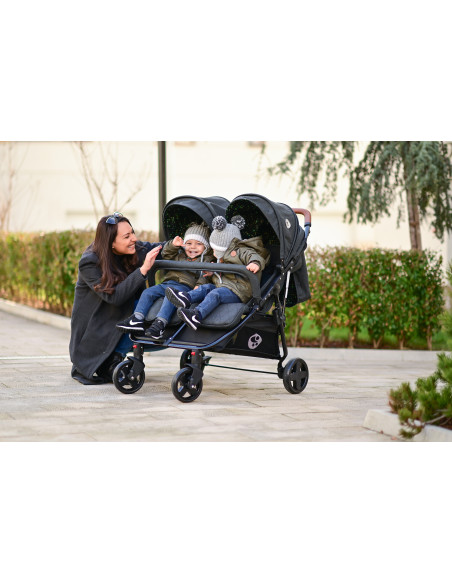 10021542305,Carucior pentru gemeni Duo, Black