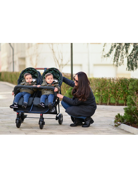10021542305,Carucior pentru gemeni Duo, Black