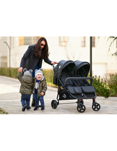 10021542386,Carucior pentru gemeni Duo, Cool Grey