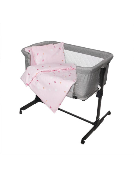 20801145801,Set lenjerie pat 5 piese, bumbac ranforce, Eva, Butterflies Pink