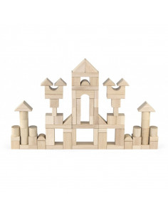 Set cuburi de construit Jumbo, 75 buc natur 3,5 cm, Viga