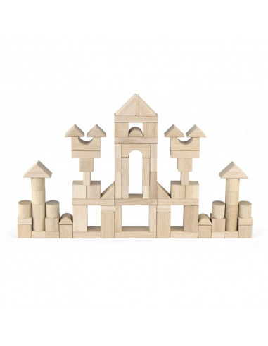 Set cuburi de construit Jumbo, 75 buc natur (3,5 cm), Viga,51624