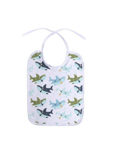 10260210002,Set 7 bavete, bumbac ambele fete, 20x25,5 cm, inchidere cu snur, Blue 10260210002,Set 7 bavete, bumbac ambele fete, 20x25,5 cm, inchidere cu snur, Blue