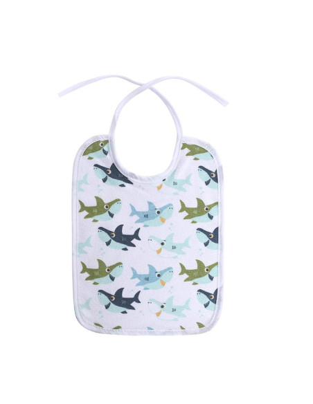 10260210002,Set 7 bavete, bumbac ambele fete, 20x25,5 cm, inchidere cu snur, Blue 10260210002,Set 7 bavete, bumbac ambele fete, 20x25,5 cm, inchidere cu snur, Blue