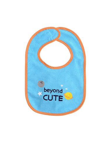 10260240002,Set 7 bavete, bumbac si peva, 30x19 cm, inchidere cu banda velcro, Blue