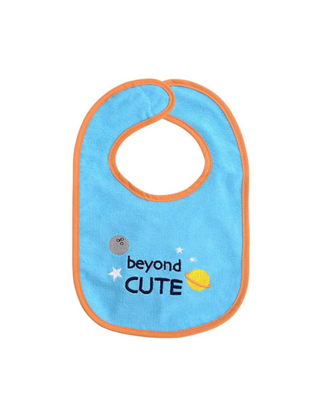 10260240002,Set 7 bavete, bumbac si peva, 30x19 cm, inchidere cu banda velcro, Blue