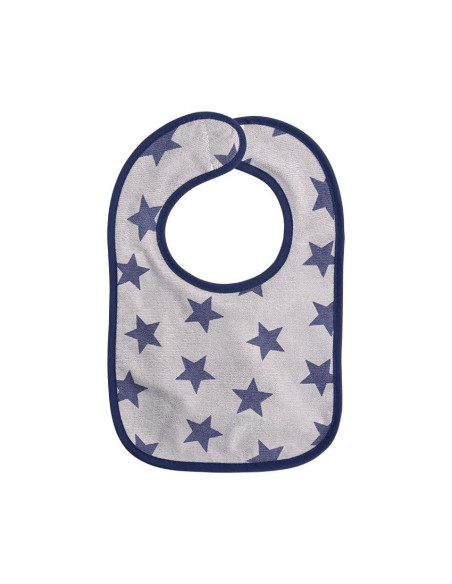 10260240002,Set 7 bavete, bumbac si peva, 30x19 cm, inchidere cu banda velcro, Blue