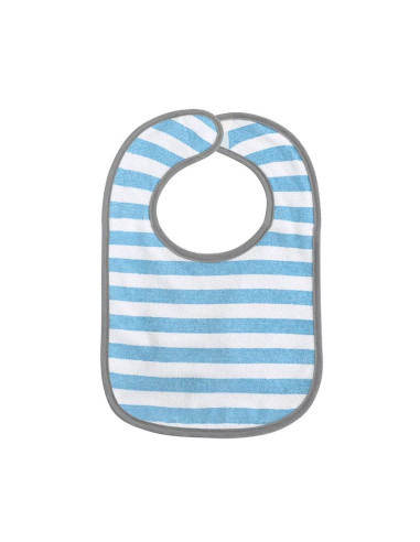 10260240002,Set 7 bavete, bumbac si peva, 30x19 cm, inchidere cu banda velcro, Blue