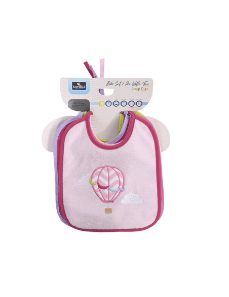 10260200003,Set 7 bavete, bumbac, 23x20 cm, inchidere cu snur, Pink 10260200003,Set 7 bavete, bumbac, 23x20 cm, inchidere cu snur, Pink