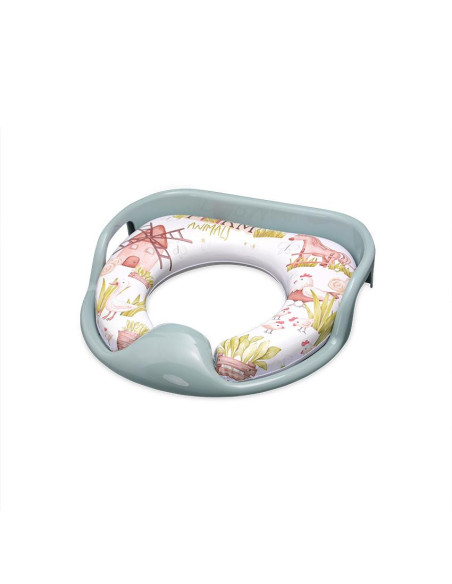 10130990008,Reductor moale pentru toaleta, cu manere, model universal, Farm Green