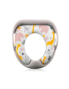 10130990010,Reductor moale pentru toaleta, cu manere, model universal, Animals Grey 2