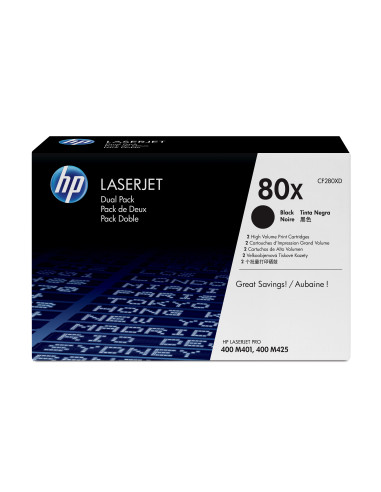 CF280XD,Set cartuse toner HP 80X Black CF280XD 2buc/set