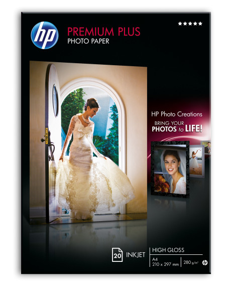C6832A,HP Premium Plus High-gloss Photo Paper-20 sht/A4/210 x 297 mm C6832A