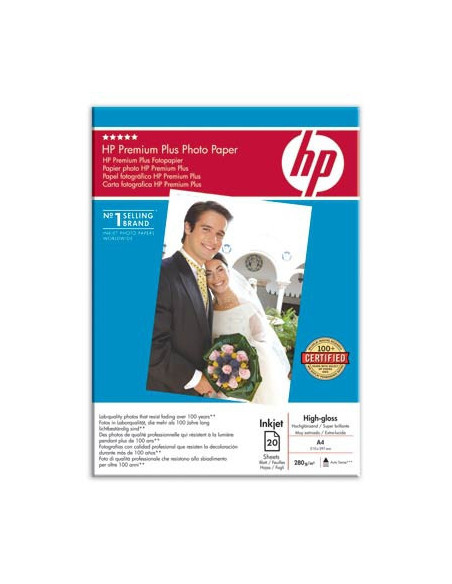 C6832A,HP Premium Plus High-gloss Photo Paper-20 sht/A4/210 x 297 mm C6832A