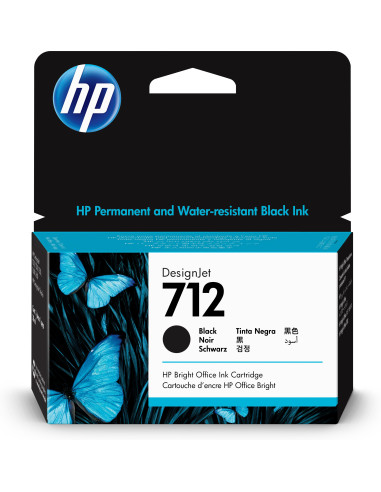 3ED70A,Cartus cerneala HP 712 38-ml Black DesignJet 3ED70A