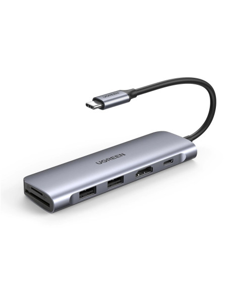 70411,DOCKING Station Ugreen, "CM195" conectare PC USB Type-C, USB 3.0 x 2|HDMI x 1/4K/30Hz|Card reader x 1|USB Type C x 1 PD 10