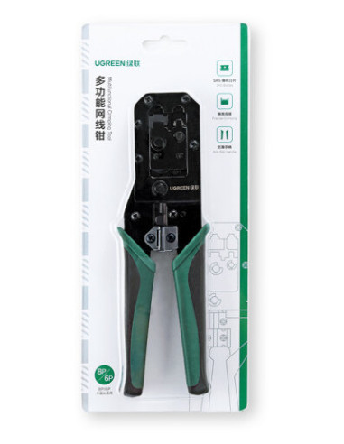 70683,CLESTE sertizare mufe Ugreen, "NW136" functii: sertizare mufe 8P si 6P, taiere cablu, verde "70683" - 6957303876839