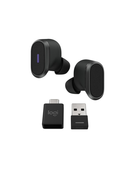 985-001082,LOGITECH Zone True Wireless - GRAPHITE - 2.4GHZ/BT - PLUGC, "985-001082"