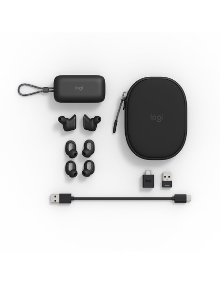 985-001082,LOGITECH Zone True Wireless - GRAPHITE - 2.4GHZ/BT - PLUGC, "985-001082"