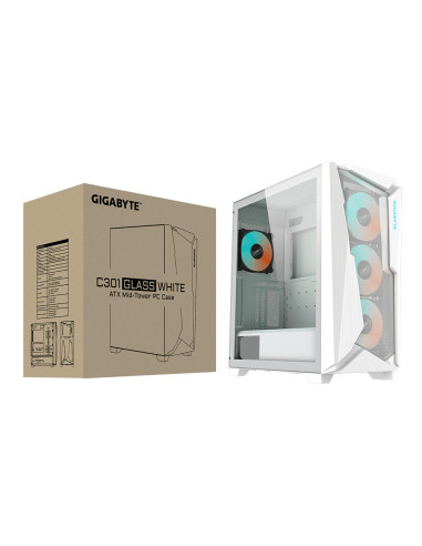 GB-C301GW,Carcasa Gigabyte C301 GLASS White, Fara sursa