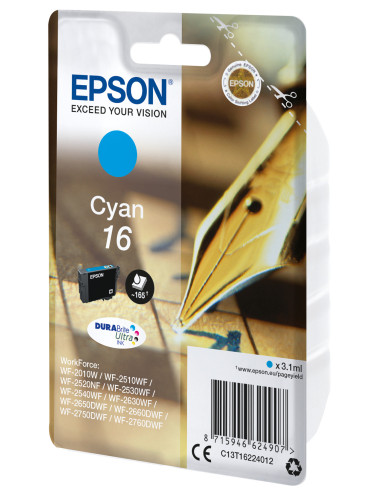 C13T16224012,Cartus cerneala Epson Cyan 16 T162240