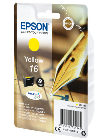 C13T16244012,Cartus cerneala Epson Yellow 16 T162440
