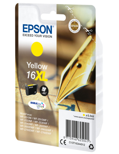 C13T16344012,Cartus cerneala Epson Yellow cap. mare 16XL T163440
