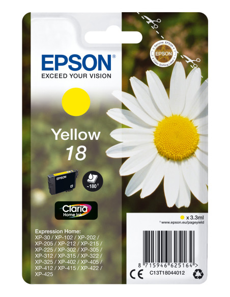 C13T18044012,Cartus cerneala Epson Yellow 18 T180440