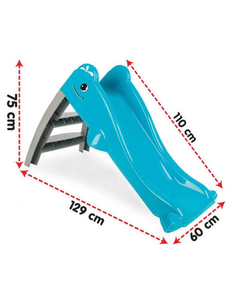 PL-06-227-BL,Tobogan Pilsan Dolphin Water Slide blue