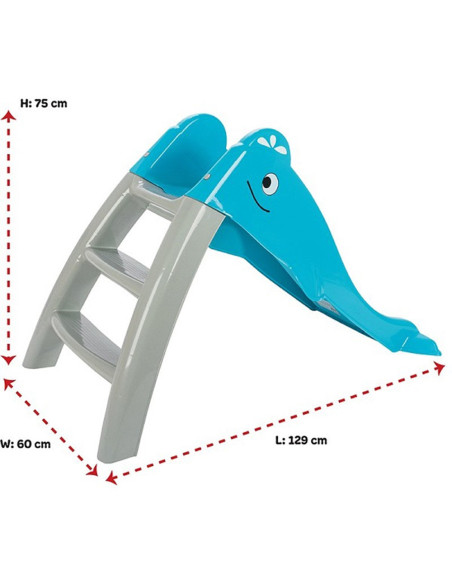 PL-06-227-BL,Tobogan Pilsan Dolphin Water Slide blue