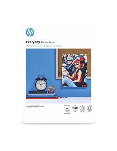 HP Everyday Glossy Photo Paper-100 sht/A4/210 x 297 mm