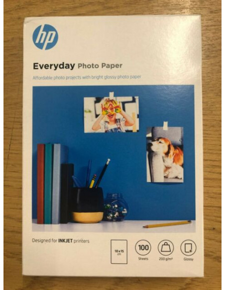 CR757A,HP Everyday Glossy Photo Paper 200 g/m2 -100 sheet/10 x 15 cm CR757A