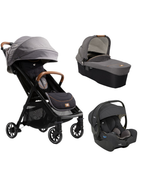 BB-C1404CASHA000SET,Joie - Carucior pentru copii ultracompact 3 in 1 Parcel Carbon / i-Gemm Shale ( Carucior Parcel Carbon + Lan