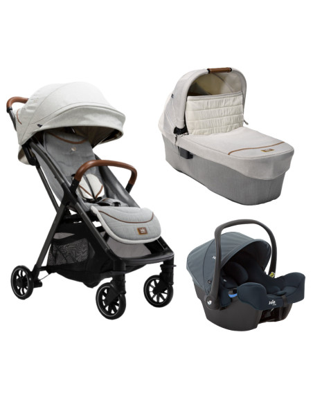 BB-C1817CALAG000SET3,Joie - Carucior pentru copii ultracompact 3 in 1 Parcel Oyster / i-Snug Lagoon ( Carucior Parcel Oyster + L