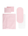 20801175202,Set lenjerie pentru carucior, cu protectie impermeabila, 7 piese, Pink Sky