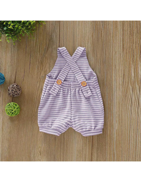 UP-drl1199,Salopeta cu dungi, Mov, Culori diferite