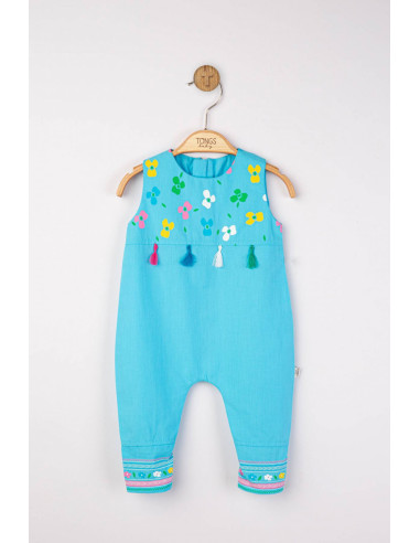 UP-tgs_4272_4,Salopeta de vara pentru bebelusi Ciucurasi, Tongs baby, Verde