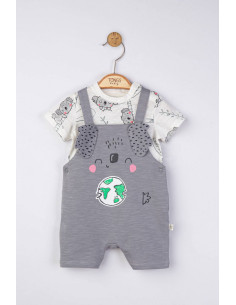 UP-tgs_4156_4,Set salopeta cu tricou de vara pentru bebelusi Koala, Tongs baby, Gri
